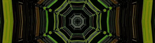 Neonska predora VJLoops 32:9 Ultrawide 60fps Screensaver osmerokotni Vortex