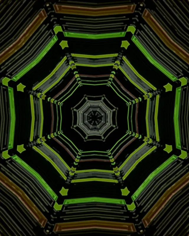 霓虹隧道六邊形渦旋 4:5 Instagram 60fps 螢幕保護程式 VJLoops