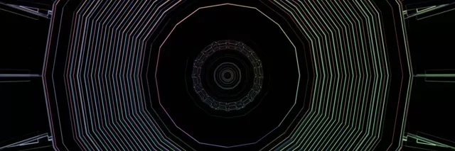 Concentric Neon Tunnel | 3:1 Triple Wide 60fps VJ Loop Screensaver