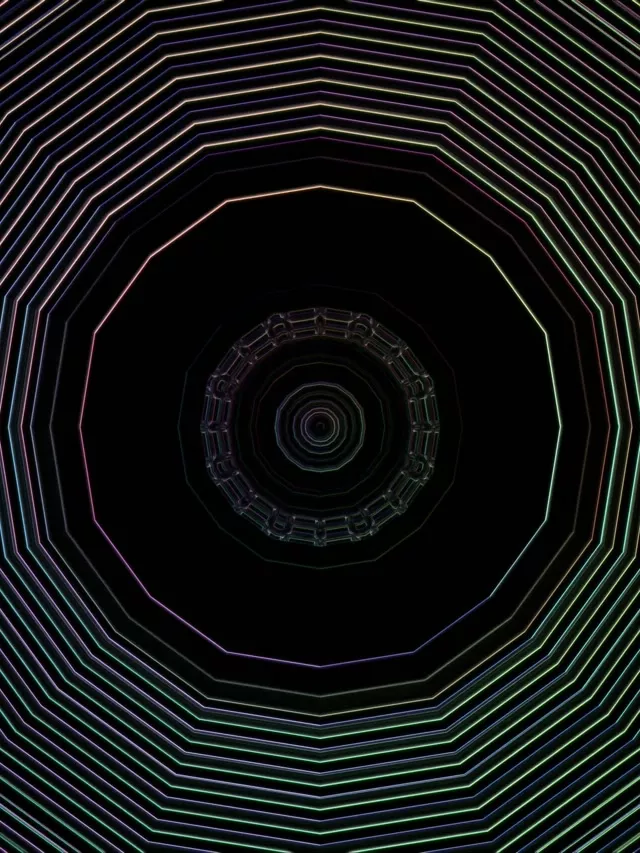 Neon Tunnel Octagon Vortex Loop 3:4 iPad Portrait 60fps Screensaver VJ