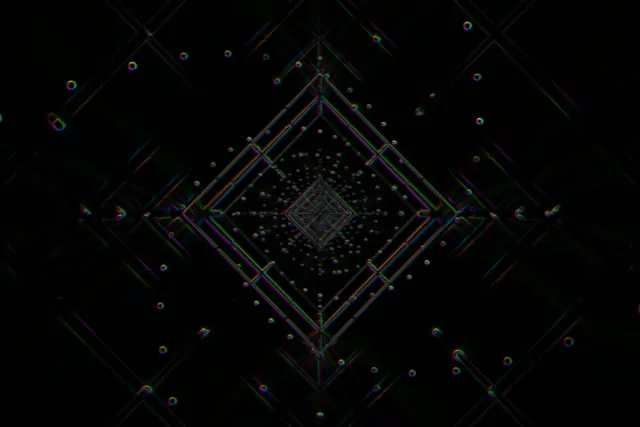 Neon Tunnel Spiraling Diamond Vortex VJ Loop 60fps Screensaver 3:2