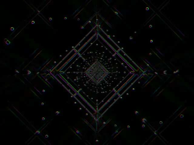 4:3 Classic 60fps Neon Tunnel VJ Loop Spiraling Diamond Vortex Screensaver
