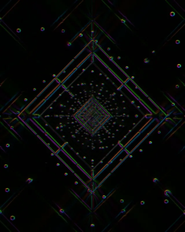 Neon Tunnel Diamond Vortex 4:5 Instagram 60fps Screensaver Loop