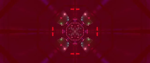 네온 터널 팔각형 소용돌이 VJ Loop 2.39:1 Cinemascope 60fps 화면보호기