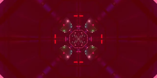 Neon Tunnel Oktagon VJ Loop 2:1 Univisium 60fps Skärmsläckare