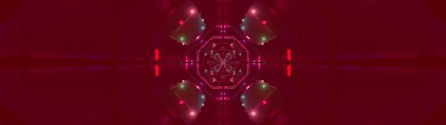 霓虹隧道八角形漩渦 VJLoops 60fps 32:9 超級超寬屏 螢幕保護程式