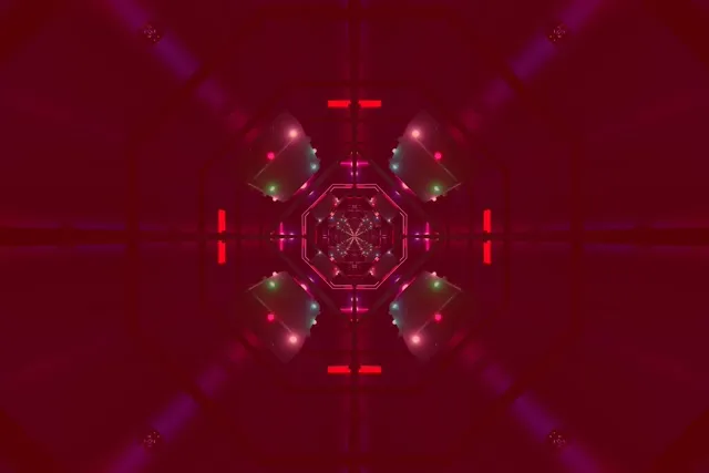 Neon Tunnel Octagon Vortex VJ Loop 3:2 Surface 60fps Προφύλαξη Οθόνης