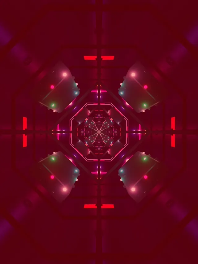 霓虹隧道八角形漩渦 VJLoops 3:4 iPad 直向 60fps 螢幕保護程式