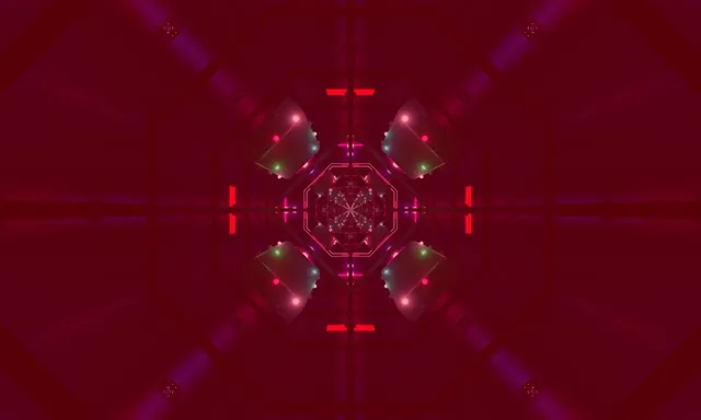 Неоновый Туннель Восьмиугольник Вортекс VJ Loop 5:3 Широкий 60fps Заставка