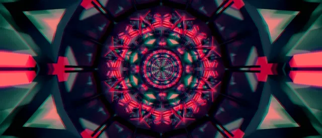 Neon Tunel Kaleidoskop Vj Loop 21:9 Ultrawide 60fps Čuvar Zaslona