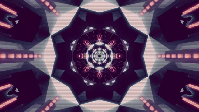 Tunnel Neon Screensaver 4K UHD 60fps VJLoops PC Laptop