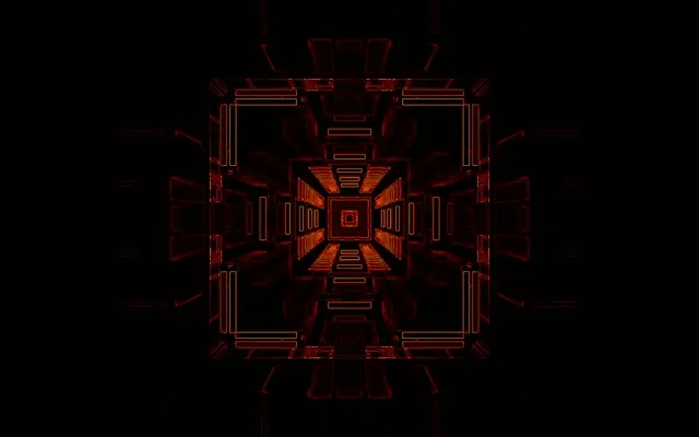 Red neon tunnel 16:10 macbook 60fps screensaver vj loop kaleidoscope