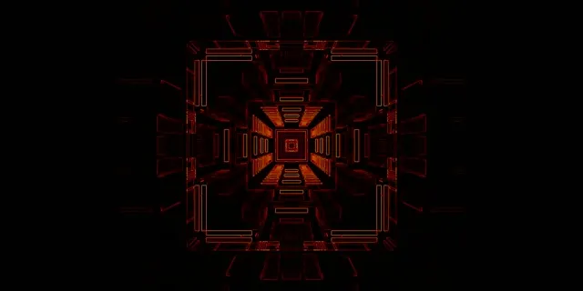 Red Geometric Neon Tunnel VJ Loop 2:1 Univisium 60fps Screensaver