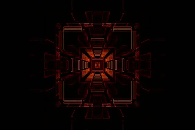 Red Neon Tunnel VJ Loop 3:2 Surface 60fps Screensaver Kaleidoscope