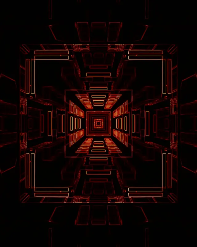 Neon Tunnel Square Vortex 4:5 Instagram 60fps VJ Loop Screensaver