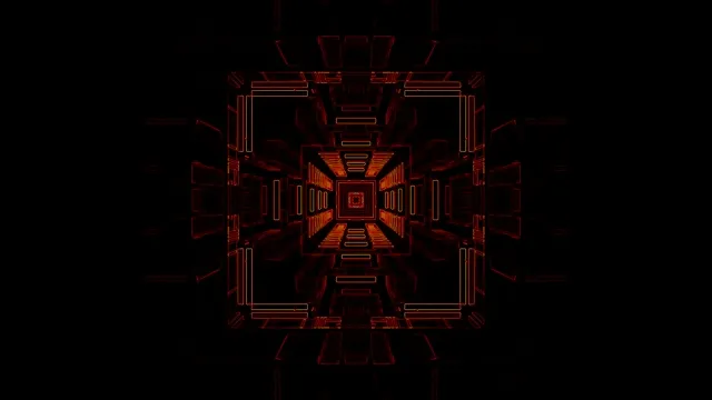 Neon Tunnel Screensaver 4K UHD 60fps VJLoops Red Geometric