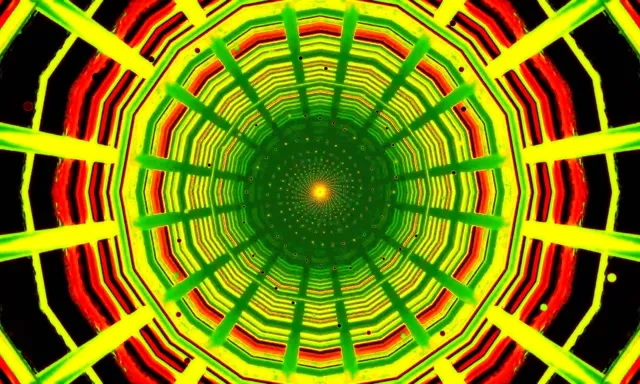 Neon Tunnel Pulsating Vortex Loop 5:3 Wide 60fps Screensaver Animation