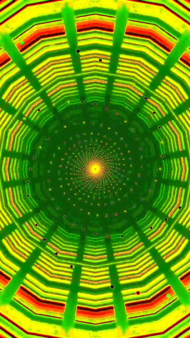 VJ Loop Neon Tunnel Pulsating Concentric Circles 9:16 Reels 60fps Screensaver