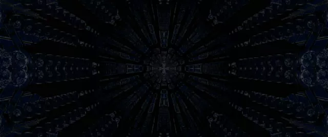 Blue Neon Tunnel Vortex 2.39:1 Cinemascope 60fps Screensaver