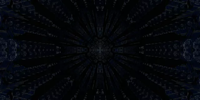 Neon Tunnel Blue Radial Vortex VJ Loop 2:1 Univisium 60fps Screensaver