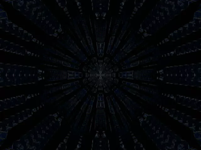 Blue Neon Tunnel Vj Loop 4:3 Classic 60fps Screensaver Kaleidoscope