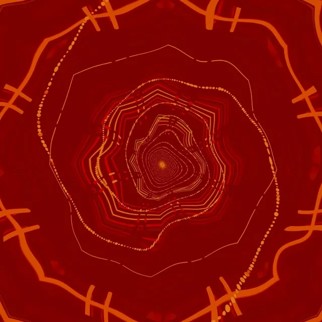 Neon Tünel Sekizgen Girdap VJ Loop 1:1 Kare 60fps Ekran Koruyucu