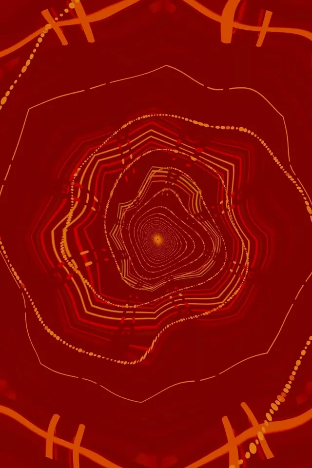 Neon Tunnel Vj Loop 2:3 Photo Portrait 60fps Screensaver Octagon Vortex