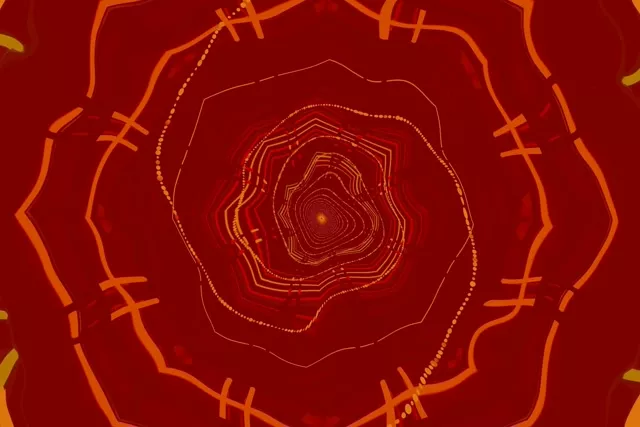 Neontunnel Spinnende Polygon Vortex VJ Loop 3:2 Surface 60fps Skjermsparer