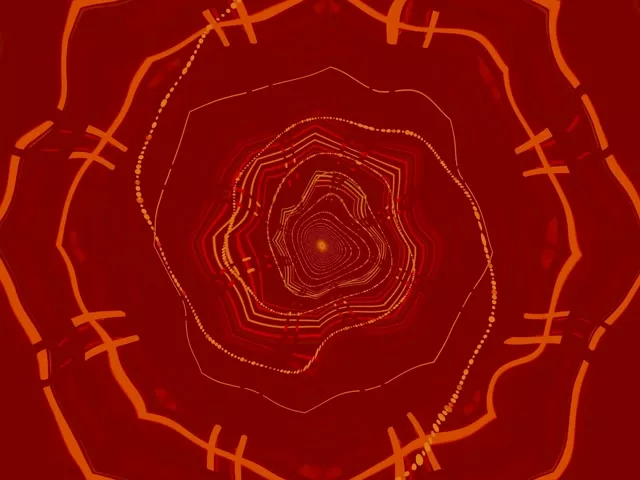 Neon Tünel Çokgen Girdap Vj Loop 4:3 Klasik 60fps Ekran Koruyucu