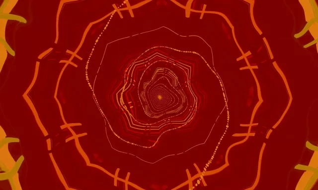 Neon Tunnel Tízszög Örvény VJ Loop 60fps 5:3 Wide Képernyővédő