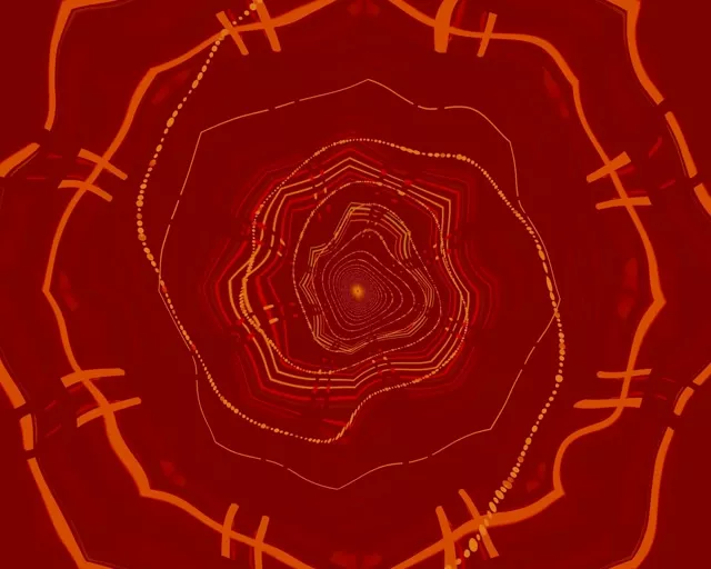 Neon Tunnel Forgó Nyolcszög Örvény Vj Loop 5:4 Industrial 60fps Képernyővédő