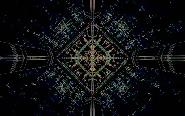 Neon Alagút Képernyővédő 60fps 16:10 MacBook VJ Loop Kék Geometrikus