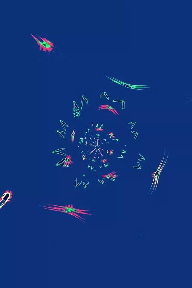 霓虹隧道螢幕保護程式 60fps 2:3 相片直向藍 VJ Loop