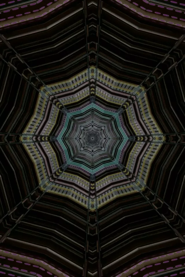 تونل نئون محافظ صفحه 60fps 2:3 عکس عمودی هندسی تیره VJ Loop