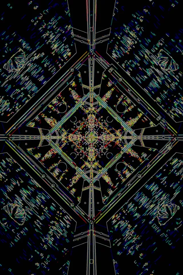 تونل نئون محافظ صفحه 60fps 2:3 عکس عمودی VJ Loop رایانه لپ‌تاپ