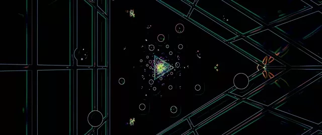 Tunnel Neon Screensaver 60fps 2.39:1 Cinemascope VJ Loop Cerchi Luminosi