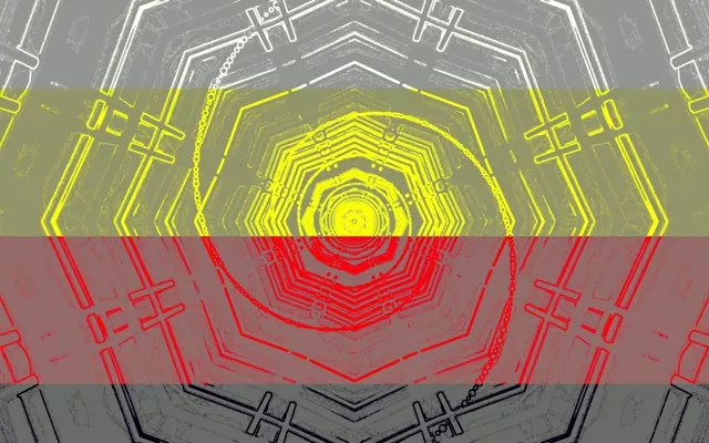 Tunnel Néon Vortex Hexagone Cyan Vert VJ Loop 16:10 Macbook 60fps Économiseur d'écran