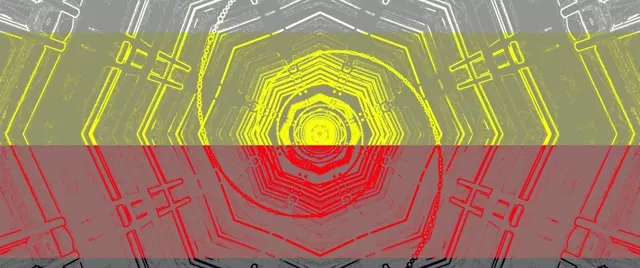 تونل نئون پنج‌ضلعی گرداب فیروزه‌ای سبز VJLoops 2.39:1 سینماسکوپ 60fps محافظ صفحه