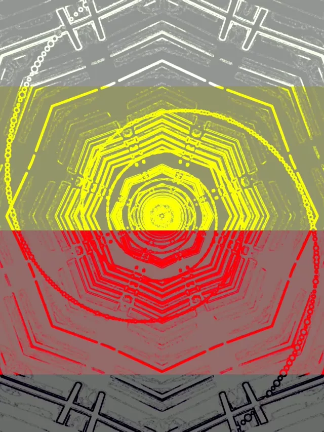 Νέον Τούνελ Πεντάγωνο Δίνη Vj Loop 60fps Προφύλαξη Οθόνης 3:4 iPad Portrait