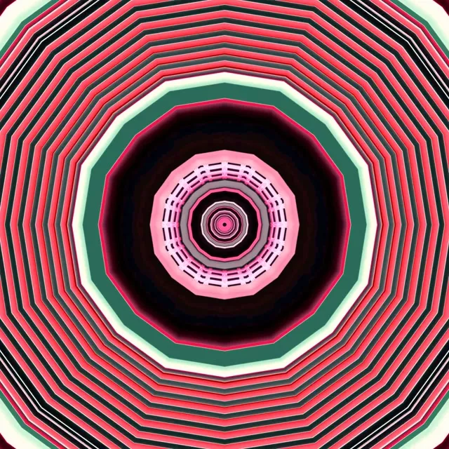 Neon Σήραγγα Περιστρεφόμενο Δεκάγωνο Δίνη VJLoops 1:1 Square 60fps Προφύλαξη Οθόνης