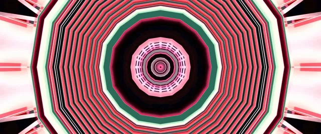 Túnel de Neó Vòrtex Octàgon Rosa Verd 2.39:1 Cinemascope 60fps Protector de Pantalla Vj Loop