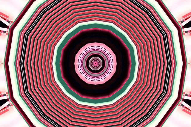 Неоновый Туннель Спиральный Восьмиугольник VJLoops 3:2 Surface 60fps Заставка