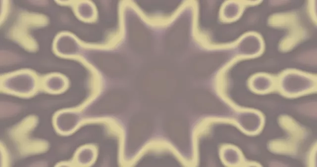 闪闪发光的紫色和金黄色对称螺旋图案的霓虹隧道，4K VJ循环动画背景配有耀眼光效