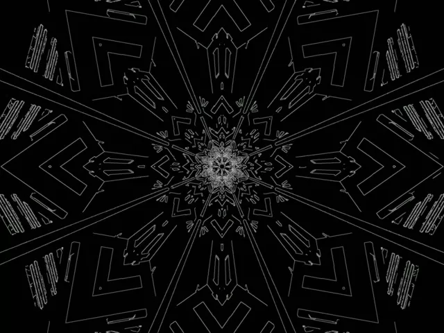 Fractal Kaleidoscope Neon Tunnel VJ Loop 4:3 Classic 60fps Screensaver
