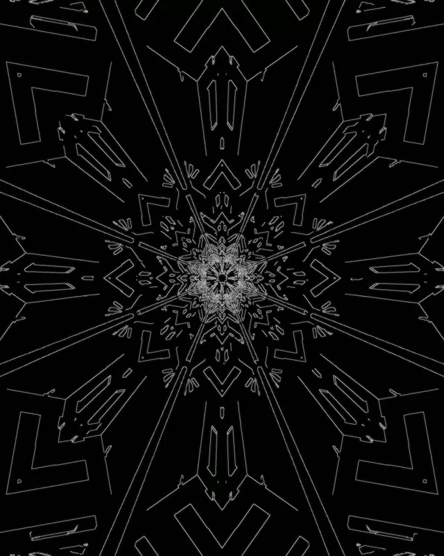 Fractal Kaleidoscope Neon Tunnel 4:5 Instagram 60fps Screensaver VJ Loop