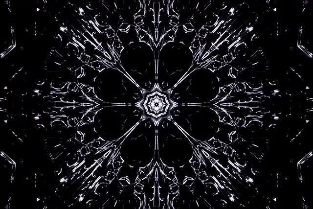 Neon Alagút Hópehely Fekete Fehér Képernyővédő 3:2 Surface 60fps Vj Loop