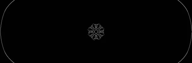 Neontunnel Snöflinga Mandala VJLoop 3:1 Trippel Bred 60fps Skärmsläckare