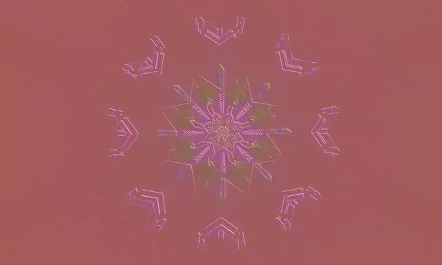 Tollán Neon Calóg Sneachta Bándearg 5:3 leathan 60fps Spárálaí Scáileáin VJ Loop