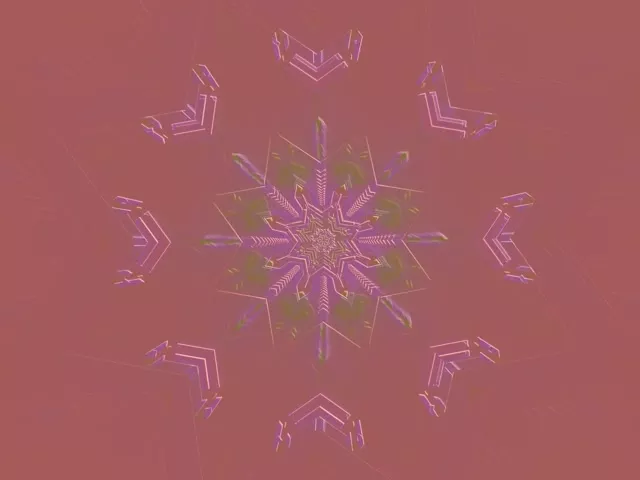 Neon Tunnel Snöflinga Rosa Lila 4:3 Klassisk 60fps Skärmsläckare VJ Loop