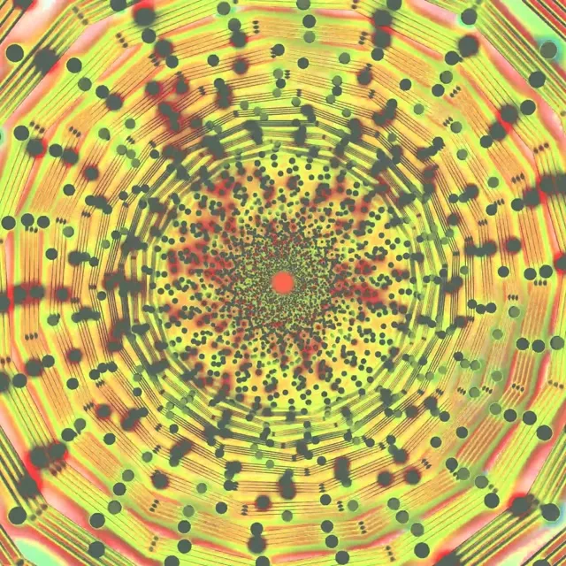 Neon Tunnel Spiral Dot Vortex Screensaver Vj Loop 1:1 Square 60fps